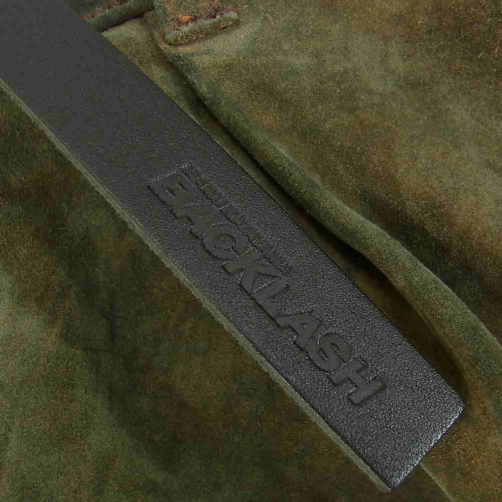 ISAMUKATAYAMA BACKLASH イサムカタヤマバックラッシュ 1827-01  イタリアン ヌバック スラックス スエード レザー パンツ カーキ系 XXL【中古】