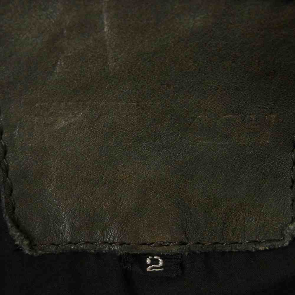 ISAMUKATAYAMA BACKLASH イサムカタヤマバックラッシュ 1842-05 フレンチショルダー 製品染め ショールカラー レザージャケット ブルゾン ブラウン系 M【極上美品】【中古】