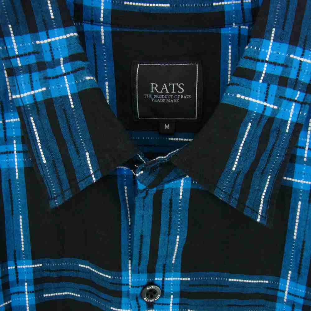 RATS ラッツ 21’RS-0205 DOT CHECK SHIRT ドット チェック シャツ ブラック系 M【美品】【中古】