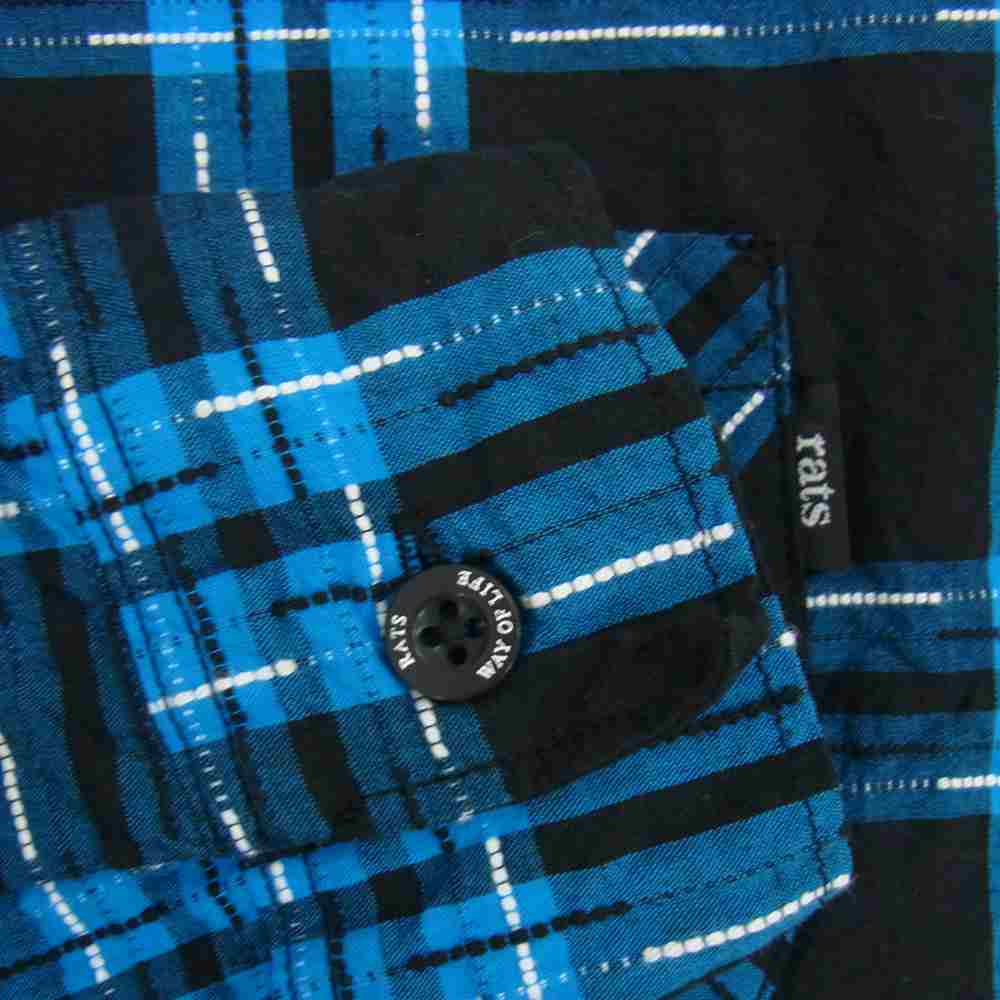 RATS ラッツ 21’RS-0205 DOT CHECK SHIRT ドット チェック シャツ ブラック系 M【美品】【中古】