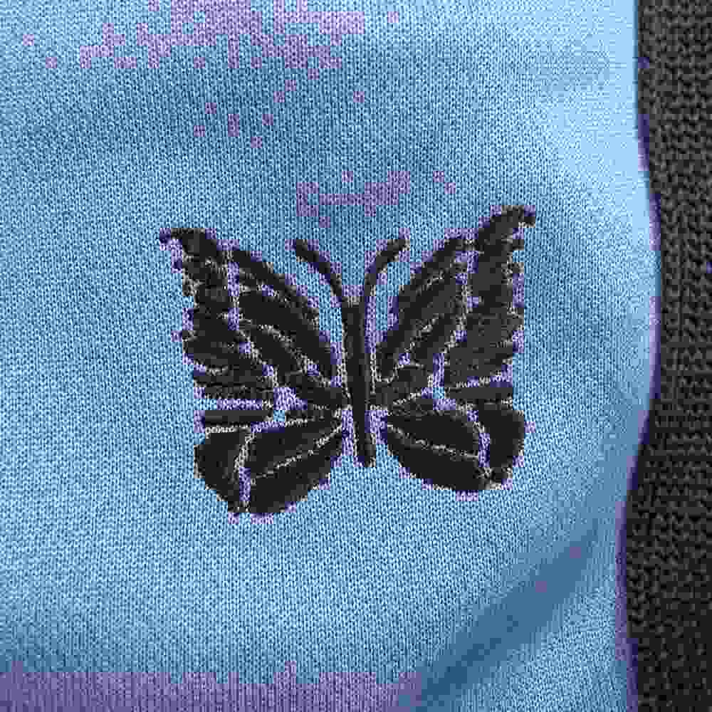 Needles ニードルス KP221 NARROW TRACK PANT POLY SMOOTH トラック パンツ ライトブルー系 L【中古】