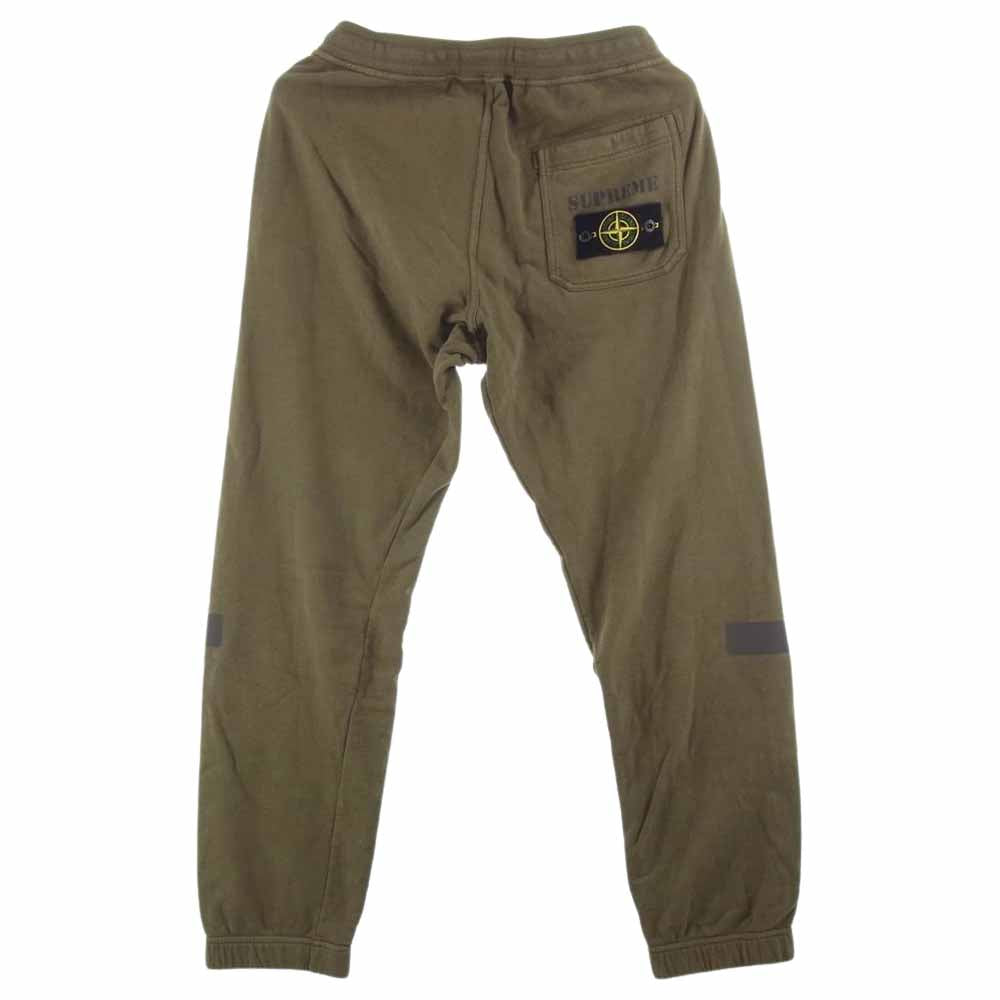 Supreme シュプリーム × STONE ISLAND ストーンアイランド Sweat pant スウェット パンツ カーキ系【中古】