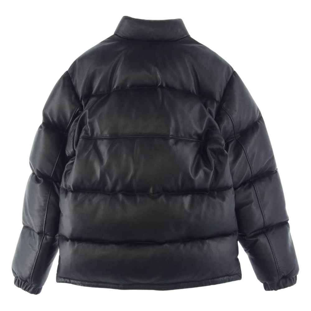 schott ショット 【訳有】 USA製 レザー ダウン ジャケット ブラック系 38【中古】
