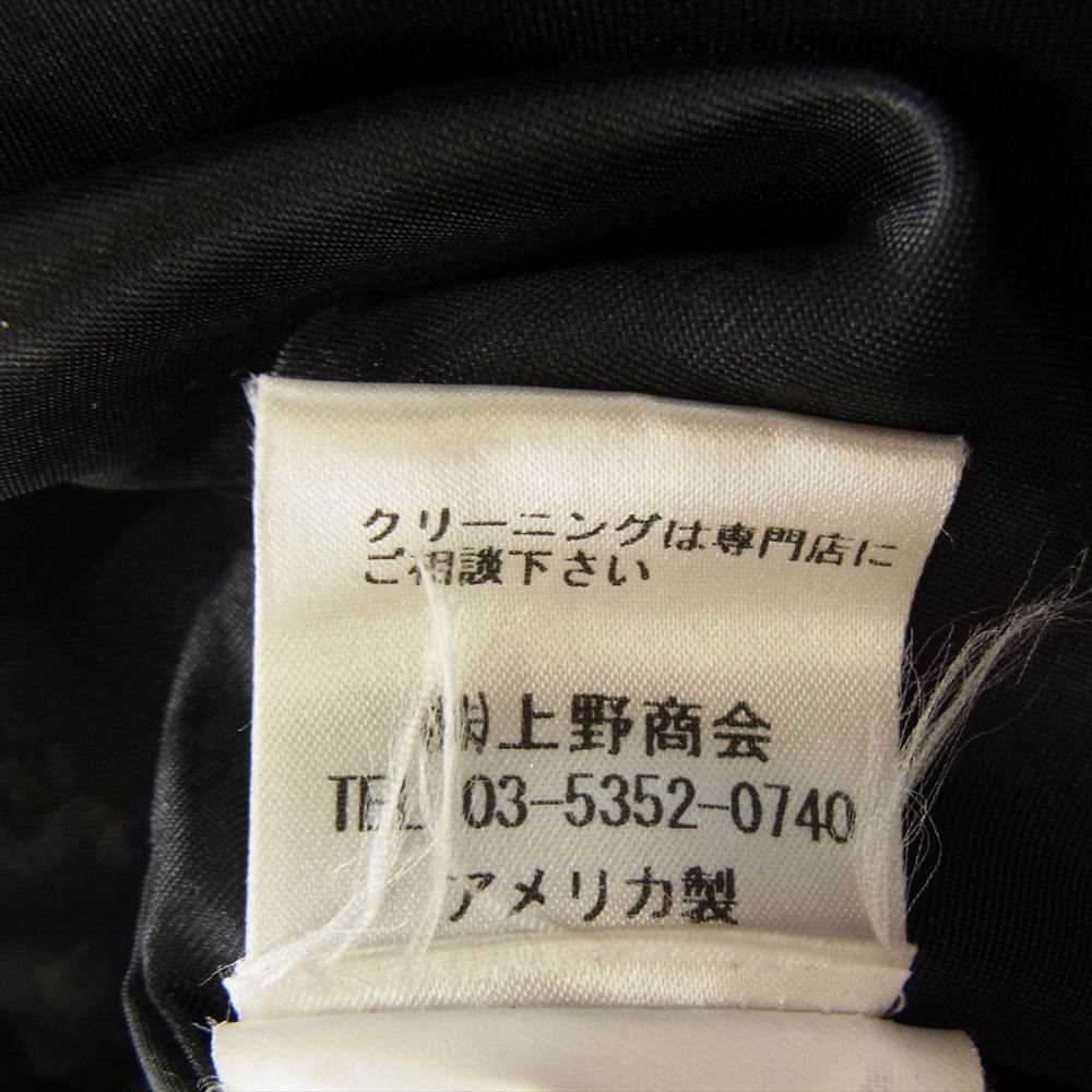 schott ショット 【訳有】 USA製 レザー ダウン ジャケット ブラック系 38【中古】