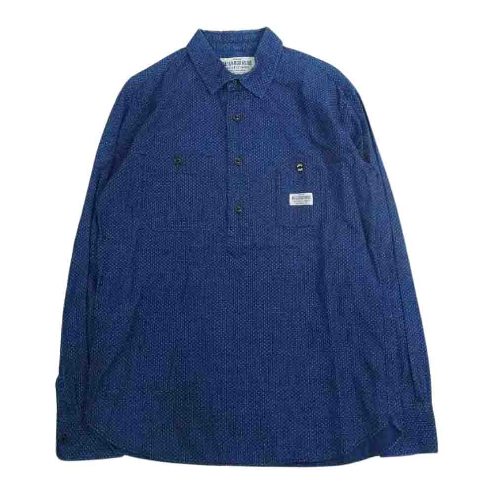 NEIGHBORHOOD ネイバーフッド 14AW 142AQNH-SHM03 DOT PULL OVER SHIRT ドット プルオーバー 長袖 シャツ インディゴブルー系 S【中古】