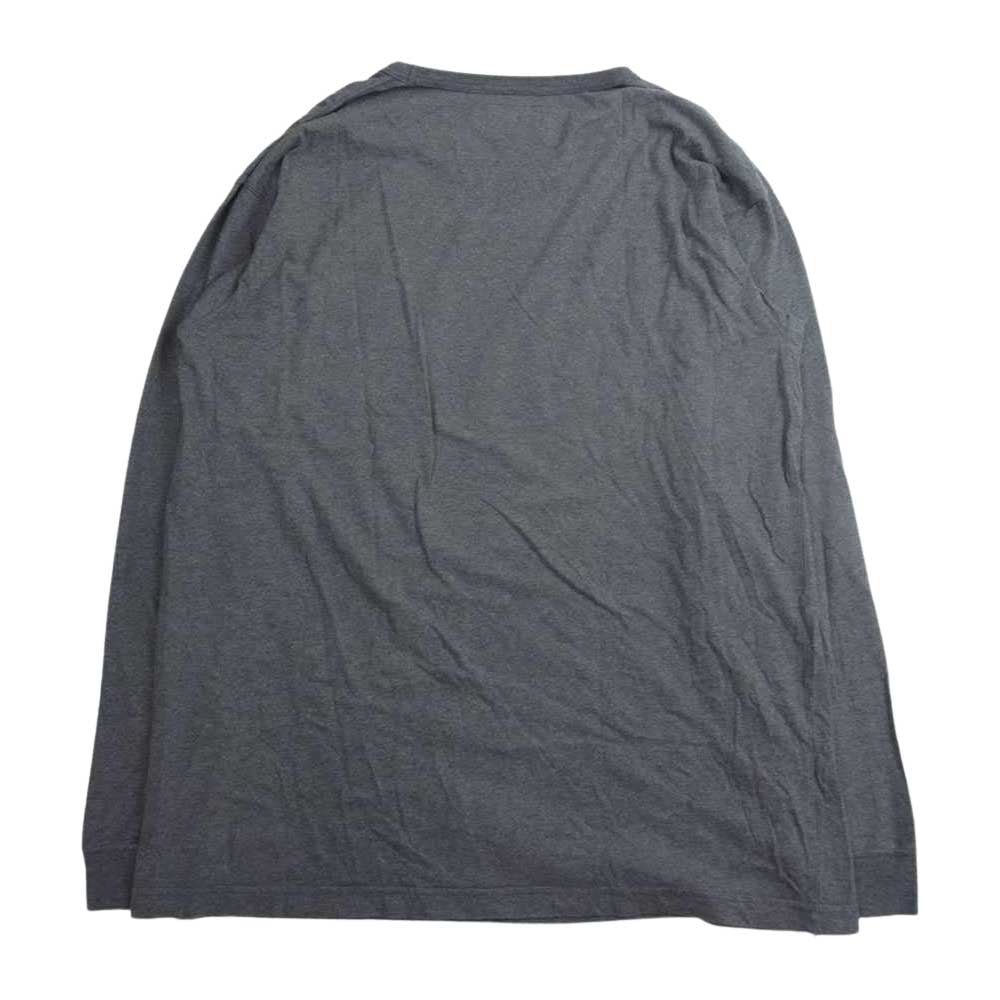 DESCENDANT ディセンダント LS TEE ロゴ刺繍 クルーネック 長袖 Tシャツ カットソー グレー系 1【中古】
