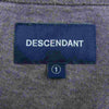 DESCENDANT ディセンダント LS TEE ロゴ刺繍 クルーネック 長袖 Tシャツ カットソー グレー系 1【中古】