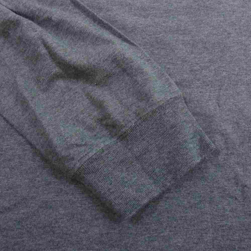 DESCENDANT ディセンダント LS TEE ロゴ刺繍 クルーネック 長袖 Tシャツ カットソー グレー系 1【中古】