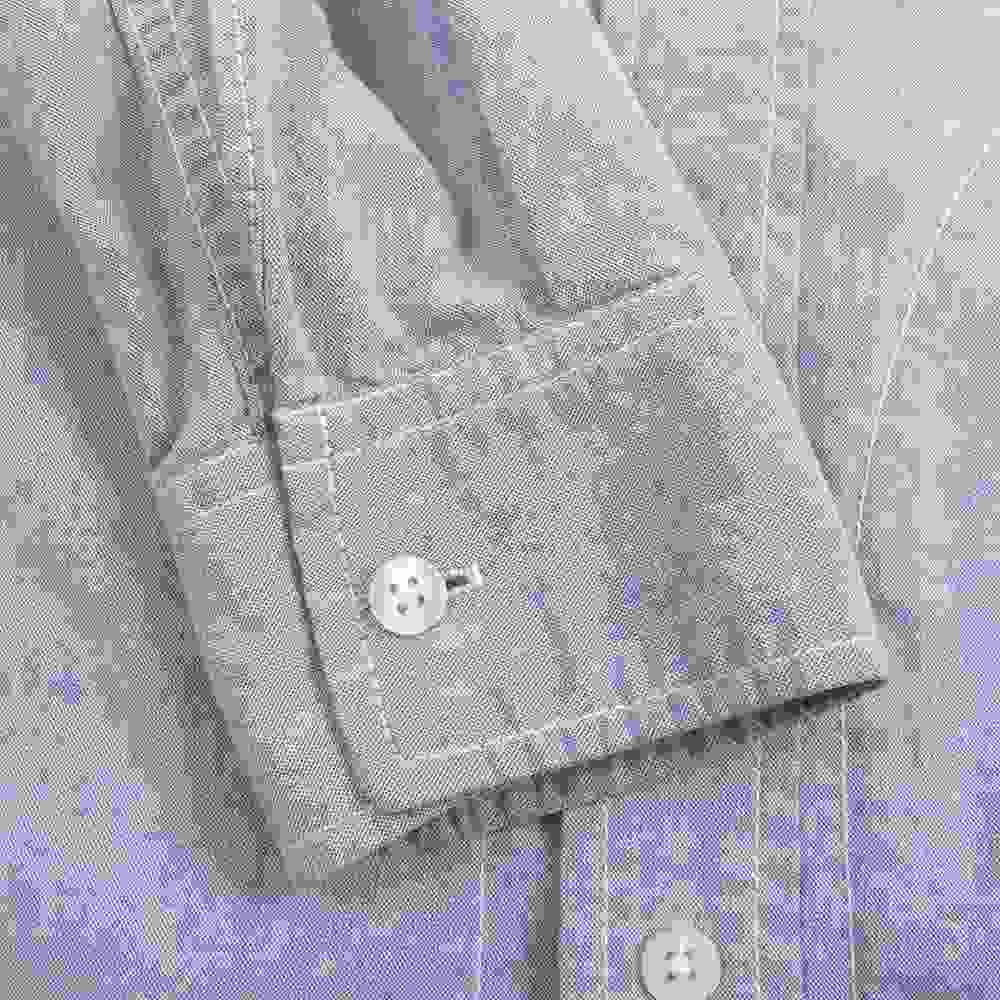 WTAPS ダブルタップス 11SS 111GWDT-SHM01S MUMMY LS WHO CARES ロゴパッチ 長袖 シャツ ライトブルー系【中古】