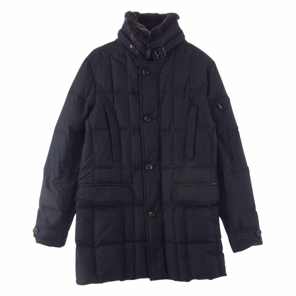 ムーレー イタリア製 VERONA ヴェローナ VALENTE-KM2 ヴァレンテ ファーダウンコート ブラック系 46【美品】【中古】