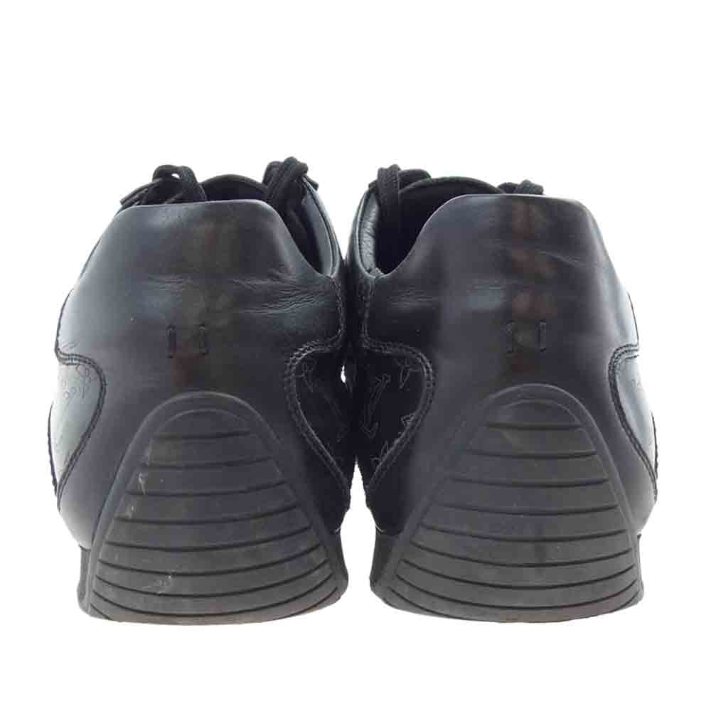 LOUIS VUITTON ルイ・ヴィトン FD0026 モノグラム スエード レザー スニーカー ブラック系 8【中古】