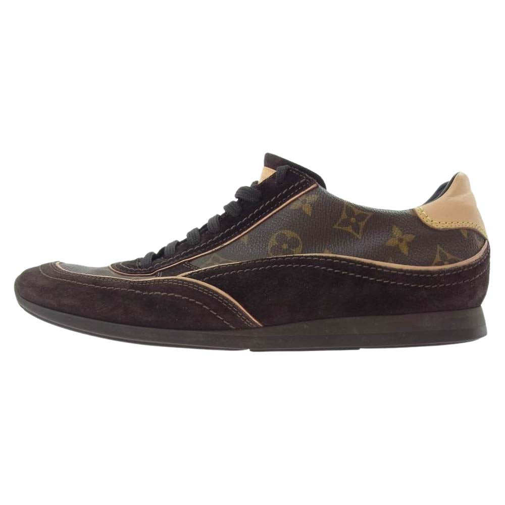 LOUIS VUITTON ルイ・ヴィトン GO0056 モノグラム スエード レザー ローカット スニーカー シューズ ブラウン系 8【中古】