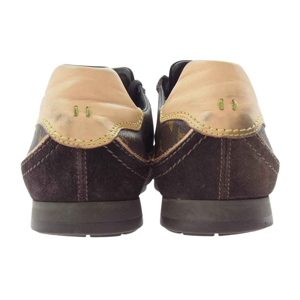 LOUIS VUITTON ルイ・ヴィトン GO0056 モノグラム スエード レザー ローカット スニーカー シューズ ブラウン系 8【中古】