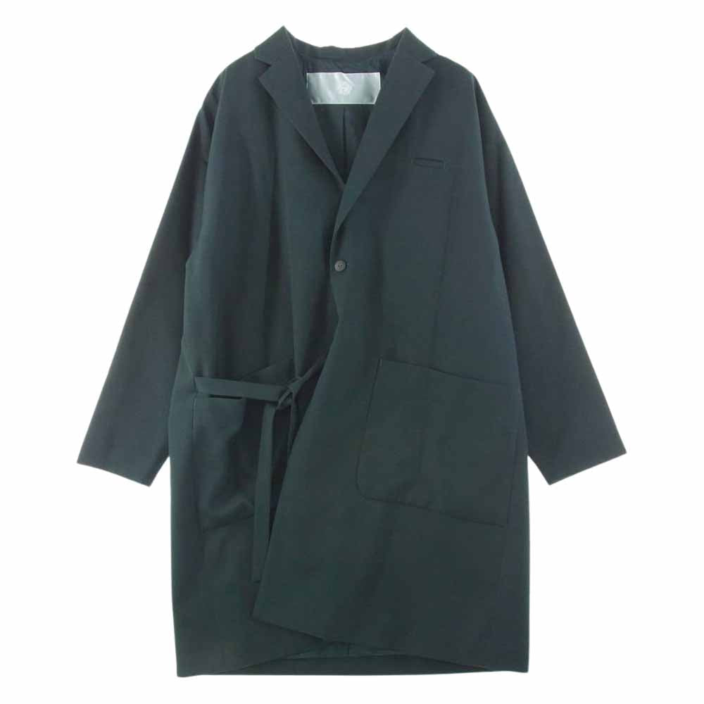 ドゥルカマラ よそいき lab ウール ラボ コート グリーン系 1【極上美品】【中古】