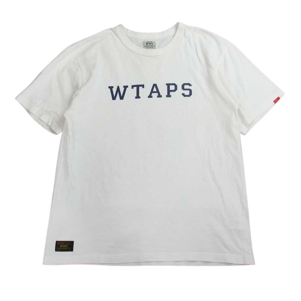 WTAPS ダブルタップス 17SS 171ATDT-CSM04 DESIGN SS COLLEGE TEE 半袖 ロゴ Tシャツ ホワイト系 M【中古】