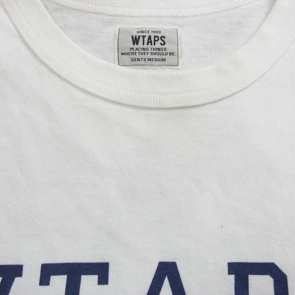WTAPS ダブルタップス 17SS 171ATDT-CSM04 DESIGN SS COLLEGE TEE 半袖 ロゴ Tシャツ ホワイト系 M【中古】