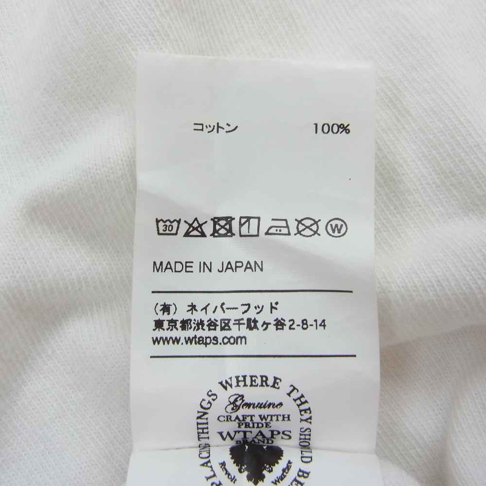 WTAPS ダブルタップス 17SS 171ATDT-CSM04 DESIGN SS COLLEGE TEE 半袖 ロゴ Tシャツ ホワイト系 M【中古】