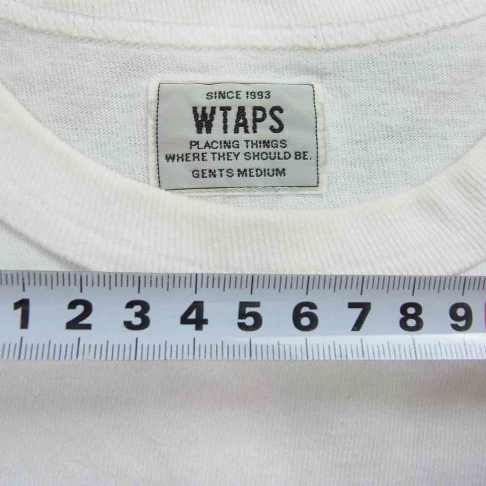 WTAPS ダブルタップス 17SS 171ATDT-CSM04 DESIGN SS COLLEGE TEE 半袖 ロゴ Tシャツ ホワイト系 M【中古】