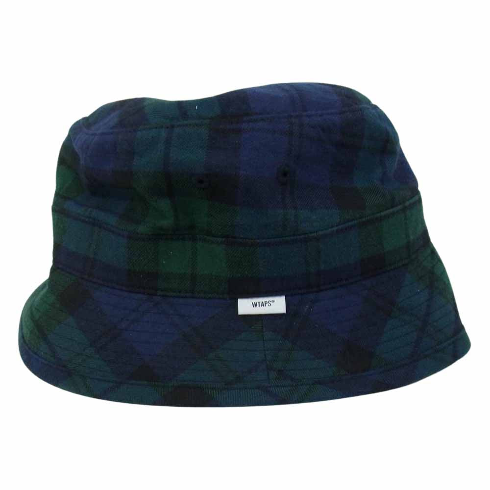 WTAPS ダブルタップス 22SS 221HCDT-HT15 BUCKET 01 HAT COTTON FLANNEL バケット ハット コットン フランネル チェック ダークネイビー系 グリーン系 02【中古】