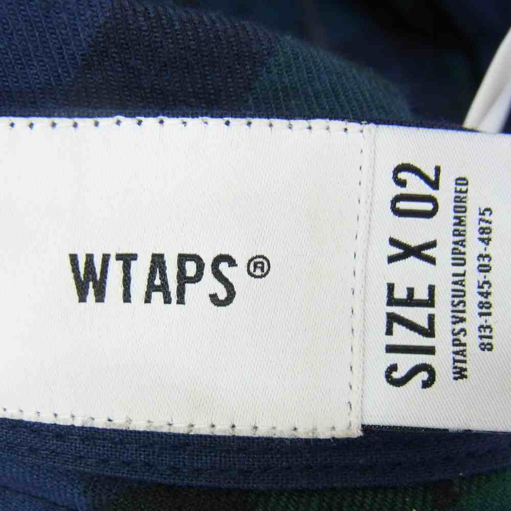WTAPS ダブルタップス 22SS 221HCDT-HT15 BUCKET 01 HAT COTTON FLANNEL バケット ハット コットン フランネル チェック ダークネイビー系 グリーン系 02【中古】