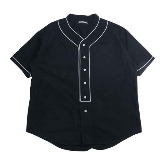 NEIGHBORHOOD ネイバーフッド 22SS 221AQNH-SHM05 B.B. C-SHIRT SS コットン フランネル ベースボール シャツ ブラック系 M【中古】