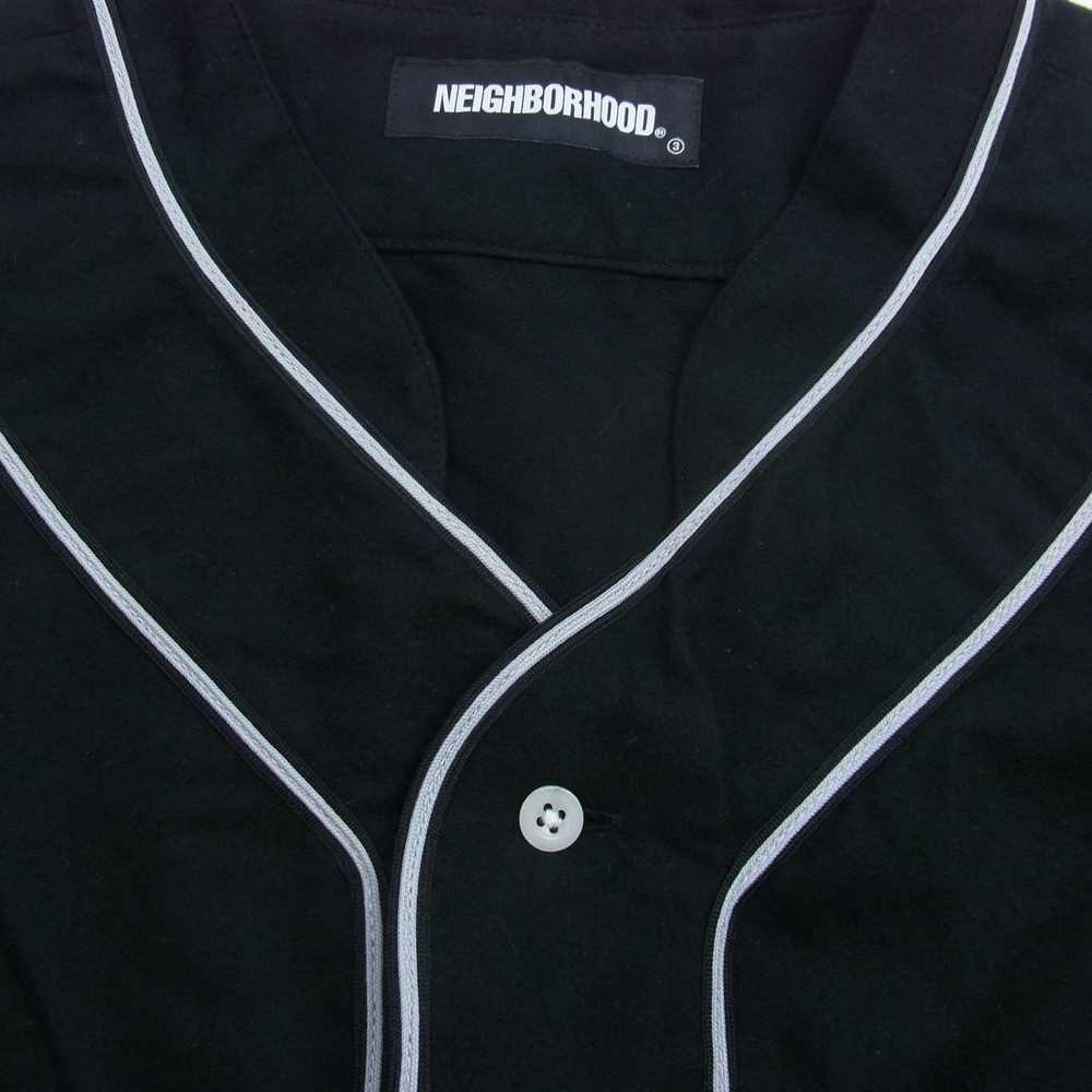 NEIGHBORHOOD ネイバーフッド 22SS 221AQNH-SHM05 B.B. C-SHIRT SS コットン フランネル ベースボール シャツ ブラック系 M【中古】
