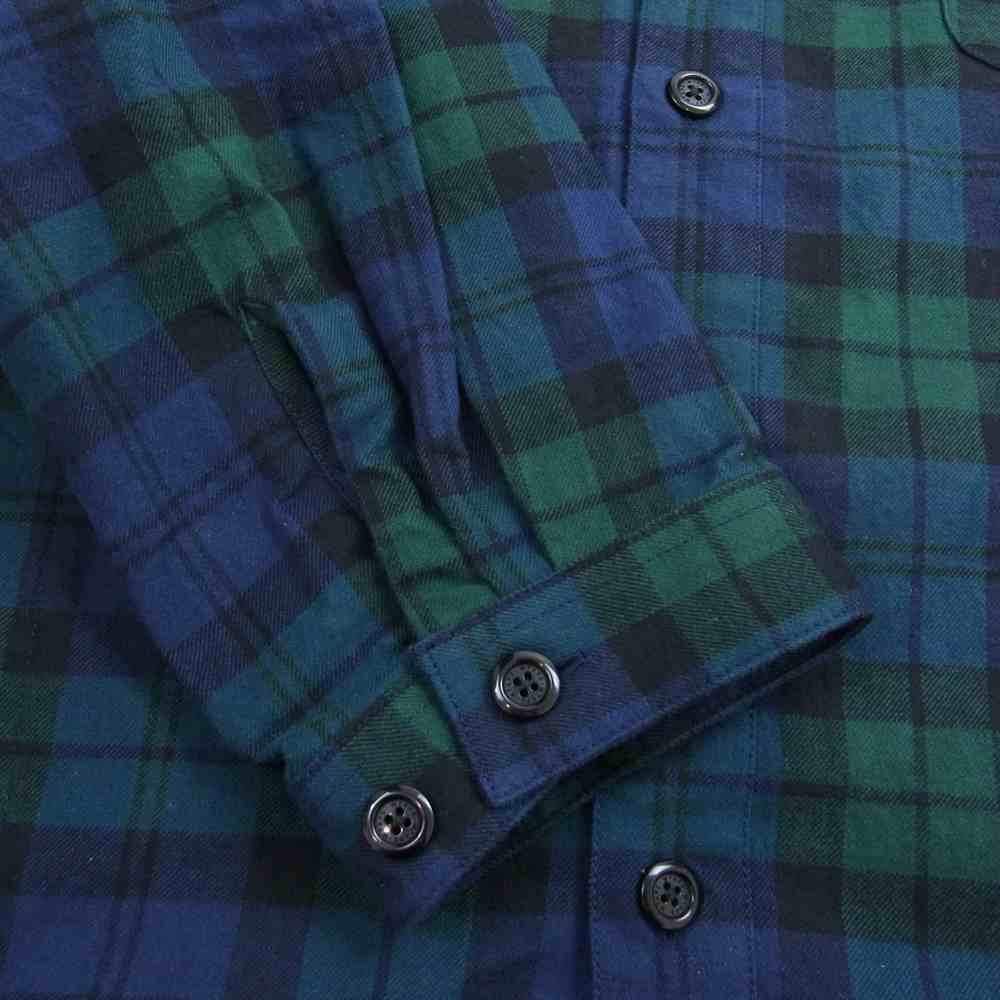 WTAPS ダブルタップス 22SS 221TQDT-SHM02 WCPO 02 LS COTTON FLANNEL TEXTILE オーバー シャツ コットン フランネル テキスタイル チェック  グリーン系 ネイビー系 1【中古】