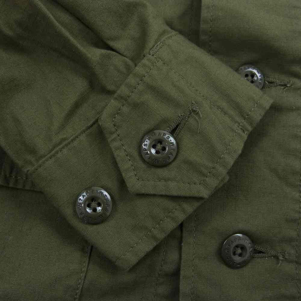 WTAPS ダブルタップス 19AW 192WVNHD-SHM02S × NEIGHBORHOOD ネイバーフッド JUNGLE LS SHIRT ジャングル 長袖シャツ カーキ系 1【中古】