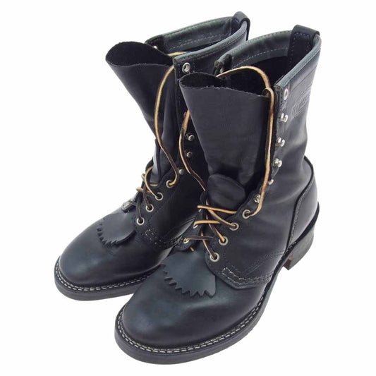 WESCO ウエスコ CUSTOM JOBMASTER カスタム ジョブマスター レースアップ ワーク ブーツ ブラック系 9 1/2 D(27.5cm)【中古】