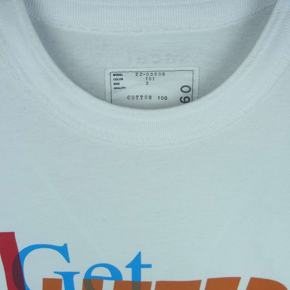 Sacai サカイ 22SS 22-0360S I Get LIFTED T-Shirt 半袖 Tシャツ コットン 中国製 ホワイト系 2【中古】