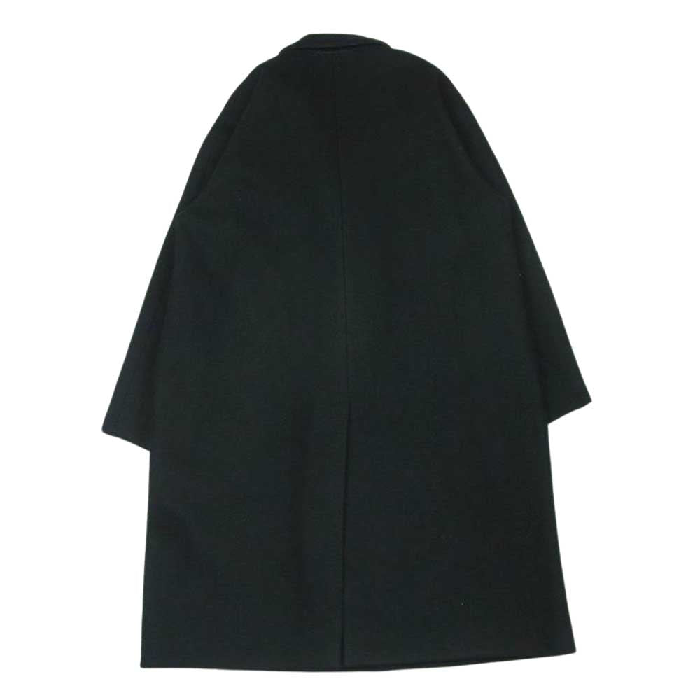 エイトン 6682632 MELTON CHESTER COAT メルトン ダブルブレスト チェスター コート ブラック系 02【中古】