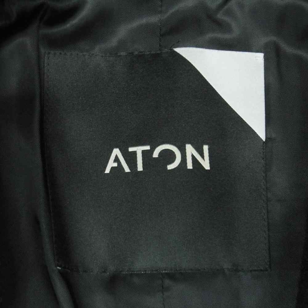 エイトン 6682632 MELTON CHESTER COAT メルトン ダブルブレスト チェスター コート ブラック系 02【中古】