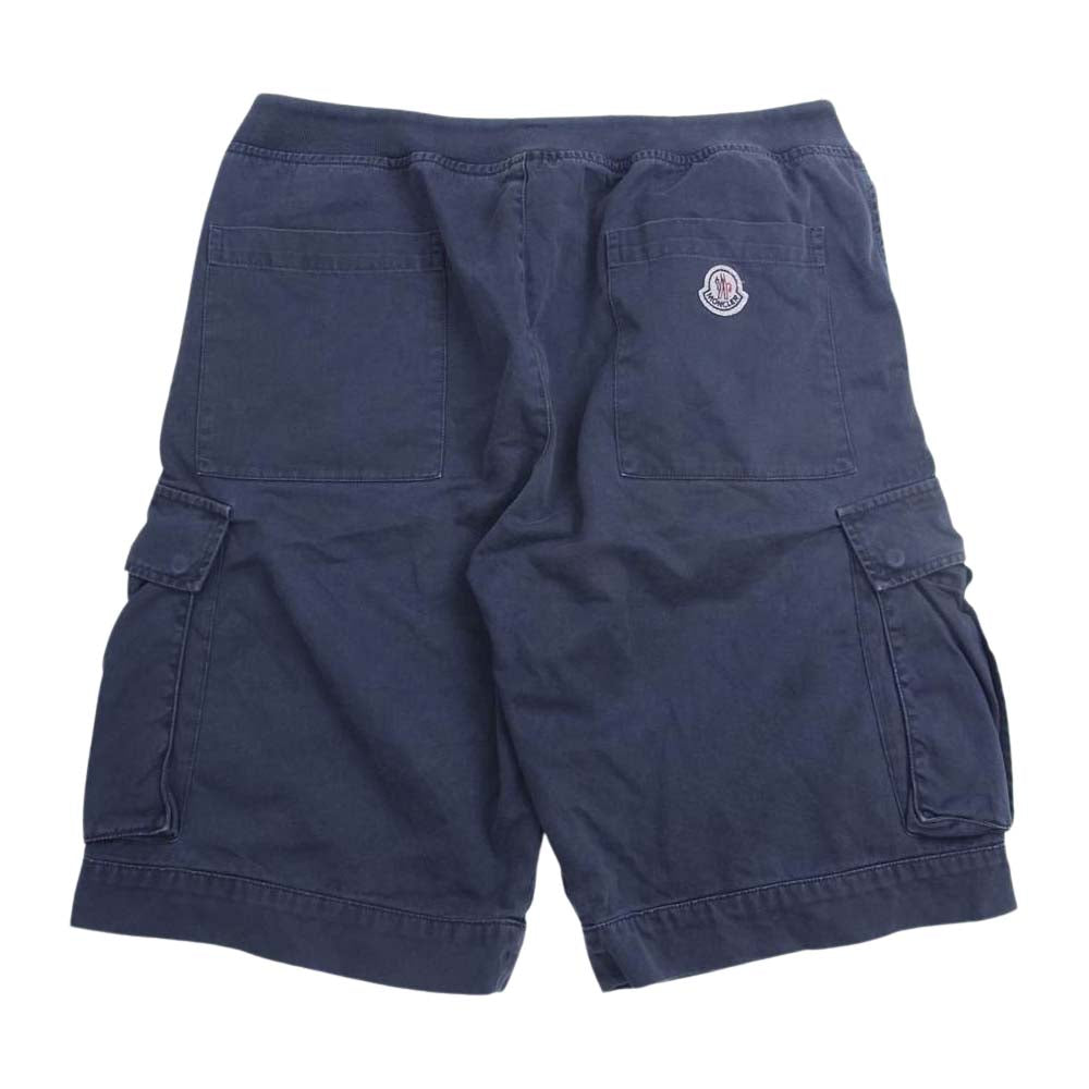 MONCLER モンクレール 国内正規品 210911350100 PANTALONE BERMUDA ハーフパンツ ネイビー ネイビー系 50【中古】