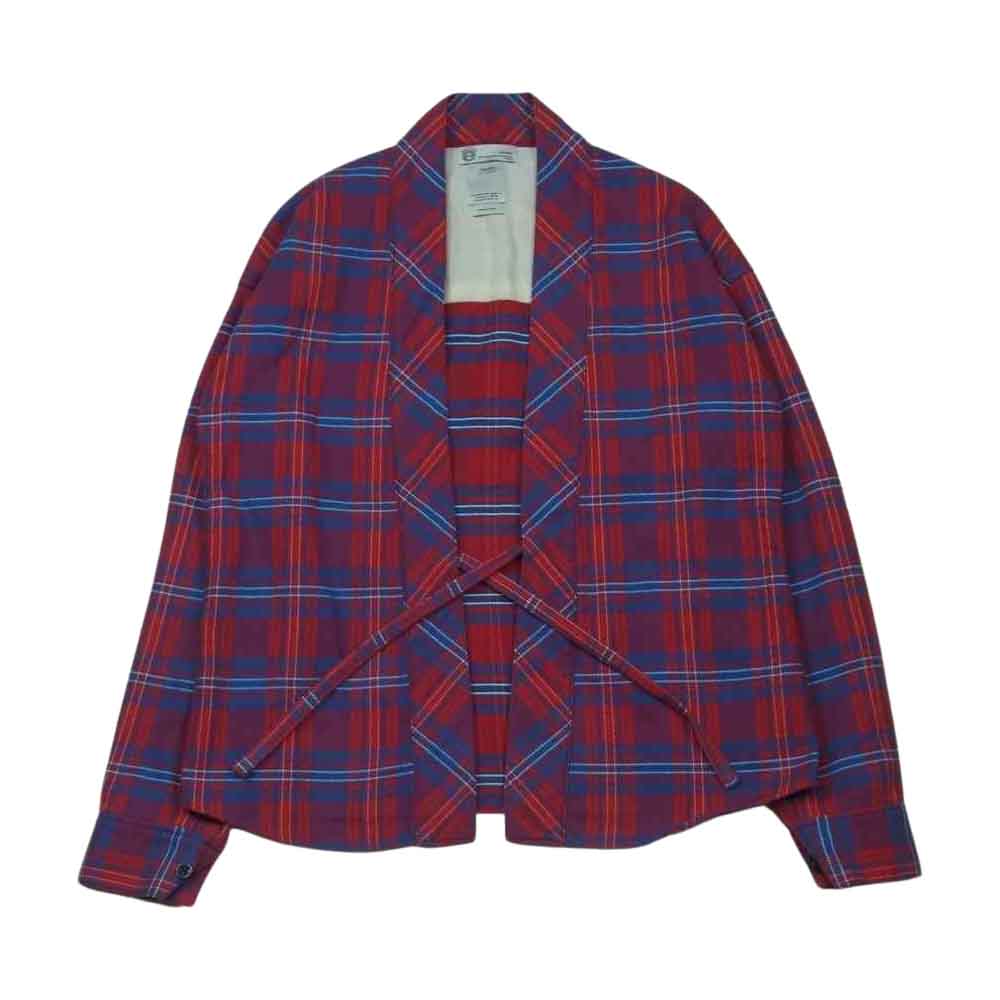 VISVIM ビズビム 0112305011001 LHAMO SHIRT GIZA ギザコットン ラモシャツ チェック ジャケット レッド系 ブルー系 2【中古】