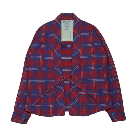 VISVIM ビズビム 0112305011001 LHAMO SHIRT GIZA ギザコットン ラモシャツ チェック ジャケット レッド系 ブルー系 2【中古】