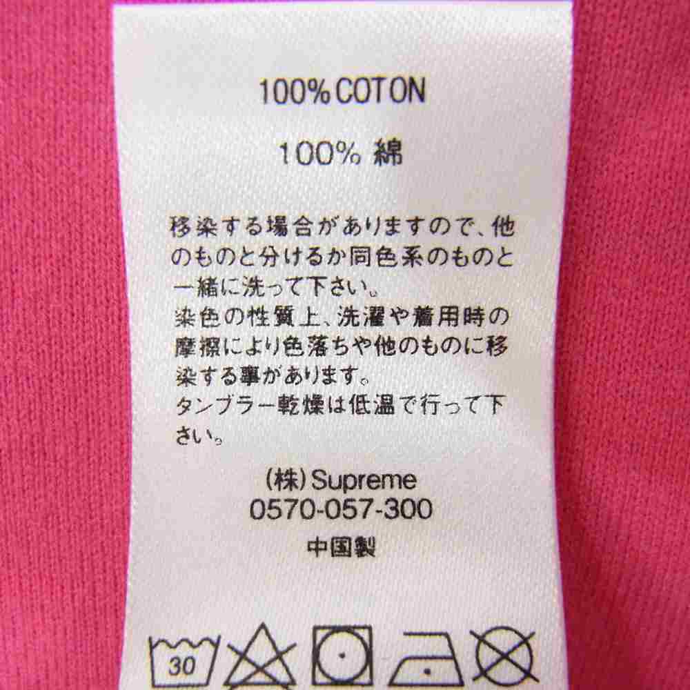 Supreme シュプリーム 20SS Overdyed L/S Top オーバーダイ 長袖 Tシャツ ピンク系 S【中古】