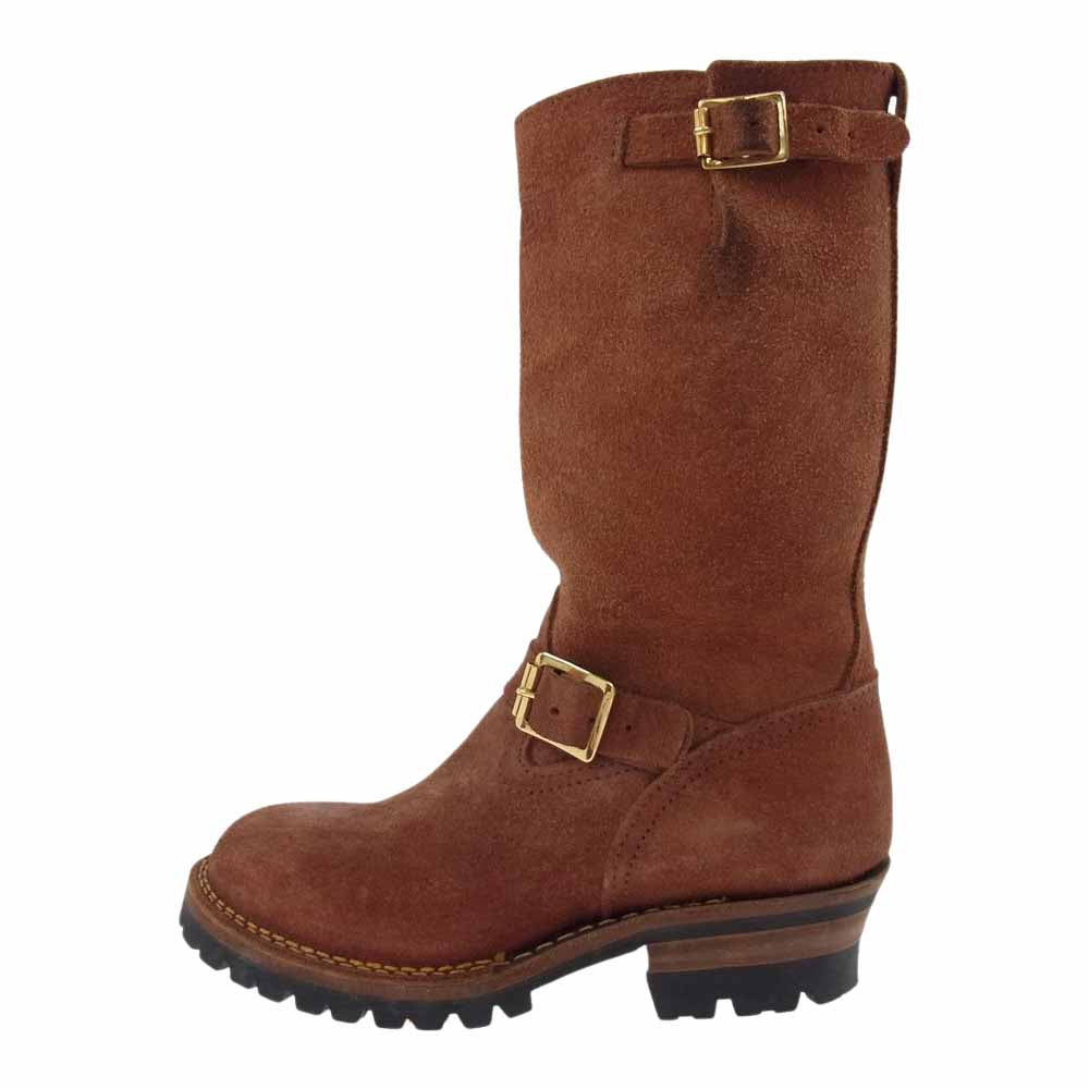 WESCO ウエスコ CUSTOM BOSS カスタム ボス ラフアウト スエード エンジニア ブーツ 赤茶系 ブラウン系 6.5E【中古】