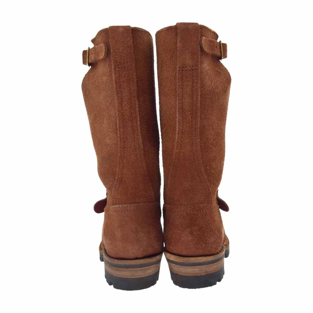 WESCO ウエスコ CUSTOM BOSS カスタム ボス ラフアウト スエード エンジニア ブーツ 赤茶系 ブラウン系 6.5E【中古】