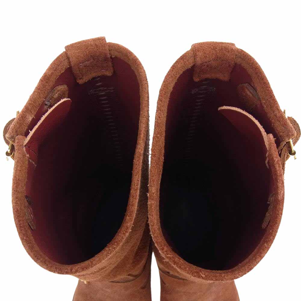 WESCO ウエスコ CUSTOM BOSS カスタム ボス ラフアウト スエード エンジニア ブーツ 赤茶系 ブラウン系 6.5E【中古】