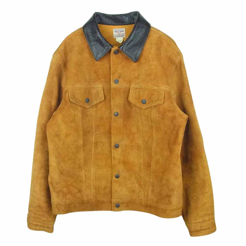 The REAL McCOY'S ザリアルマッコイズ JOE McCOY ROUGH OUT LEATHER WESTERN JACKET ジョーマッコイ ラフアウト レザー ウエスタン ジャケット スウェード オレンジブラウン系 40【中古】