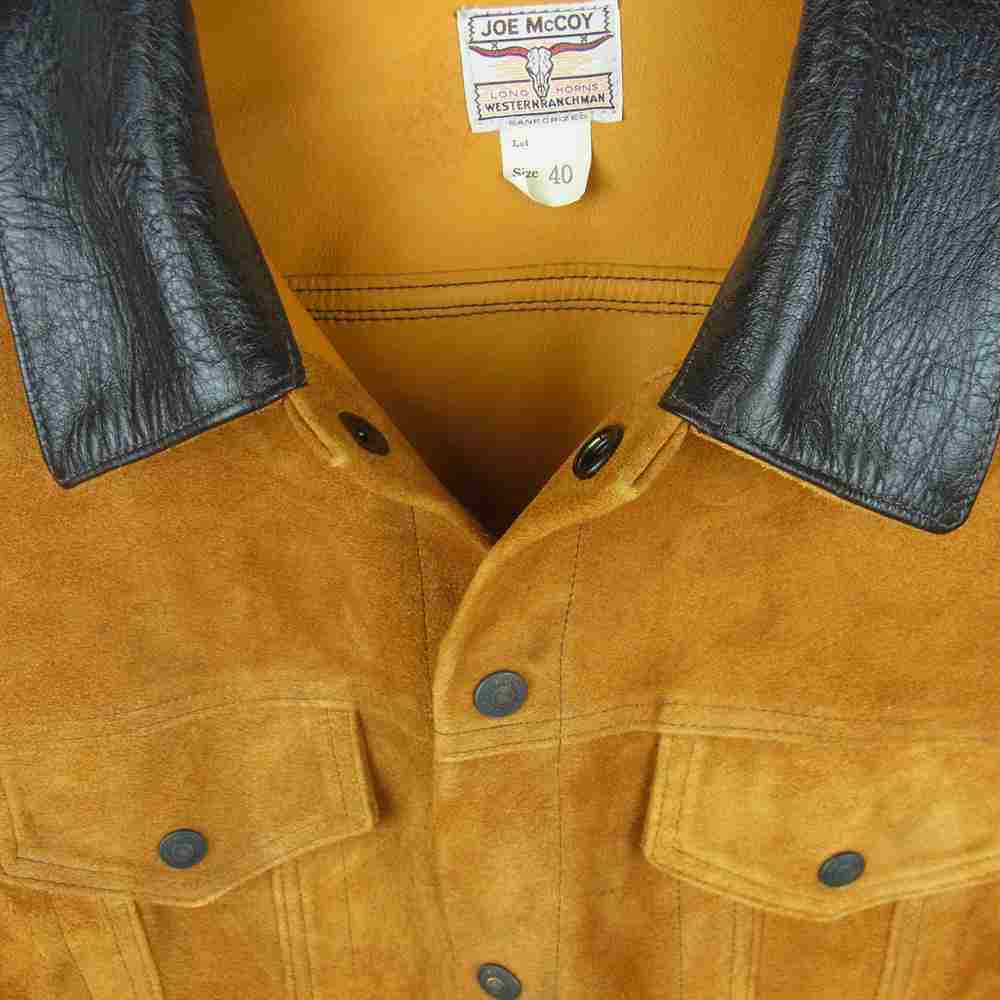 The REAL McCOY'S ザリアルマッコイズ JOE McCOY ROUGH OUT LEATHER WESTERN JACKET ジョーマッコイ ラフアウト レザー ウエスタン ジャケット スウェード オレンジブラウン系 40【中古】