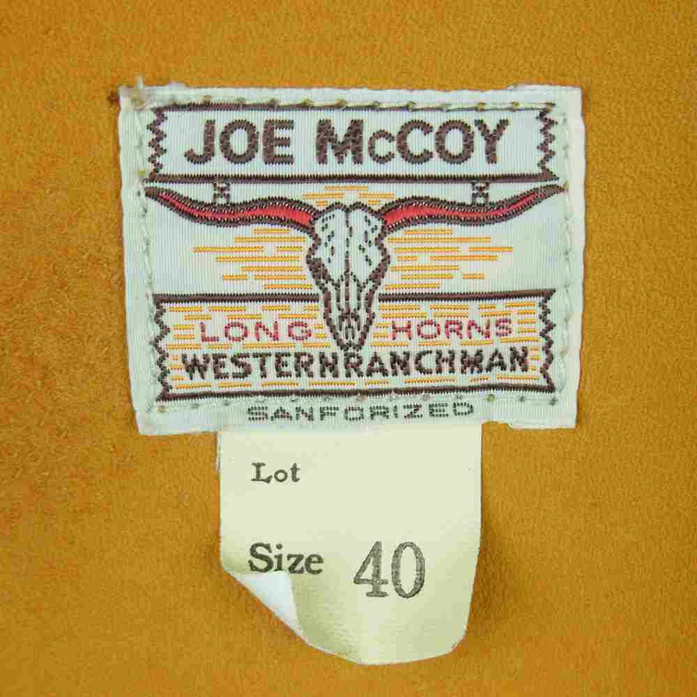 The REAL McCOY'S ザリアルマッコイズ JOE McCOY ROUGH OUT LEATHER WESTERN JACKET ジョーマッコイ ラフアウト レザー ウエスタン ジャケット スウェード オレンジブラウン系 40【中古】