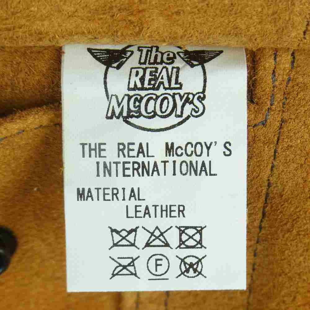 The REAL McCOY'S ザリアルマッコイズ JOE McCOY ROUGH OUT LEATHER WESTERN JACKET ジョーマッコイ ラフアウト レザー ウエスタン ジャケット スウェード オレンジブラウン系 40【中古】