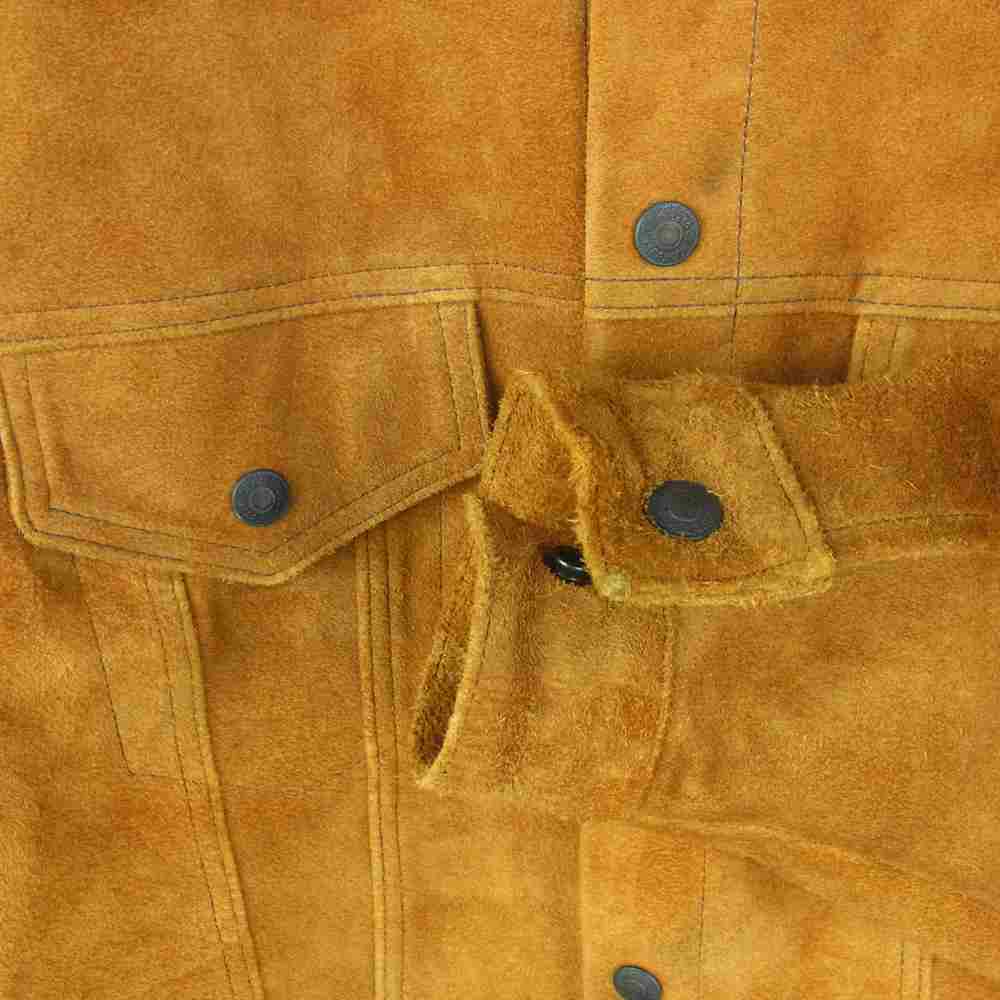 The REAL McCOY'S ザリアルマッコイズ JOE McCOY ROUGH OUT LEATHER WESTERN JACKET ジョーマッコイ ラフアウト レザー ウエスタン ジャケット スウェード オレンジブラウン系 40【中古】