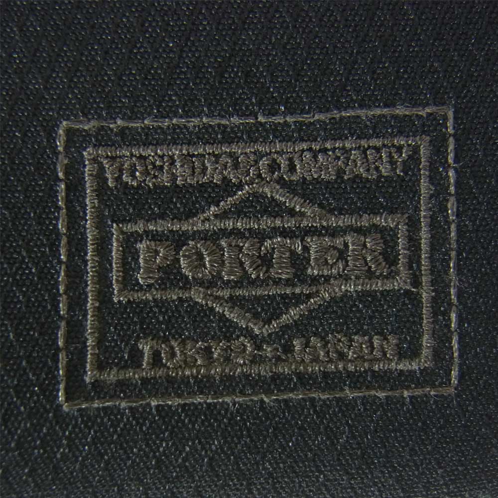 PORTER ポーター ナイロン ラウンドジップ ウォレット ブラック系 グレー系【中古】