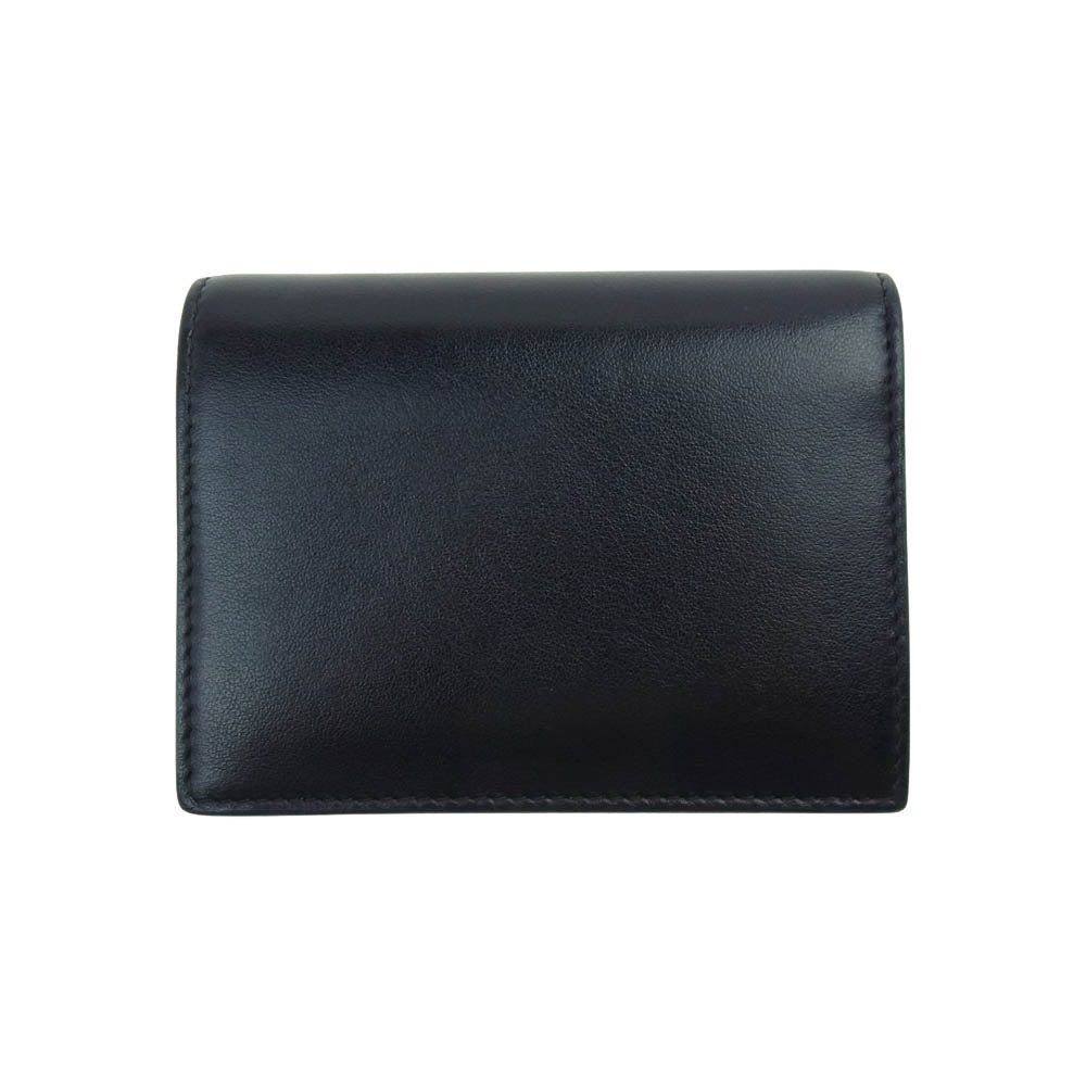 PRADA プラダ 1MV204 バナナモチーフ レザー 二つ折り 財布 ブラック系【中古】