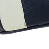 PRADA プラダ 1BA863 ガレリア サフィアーノ ストライプ 2WAY ショルダー バッグ ネイビー系 ホワイト系【中古】