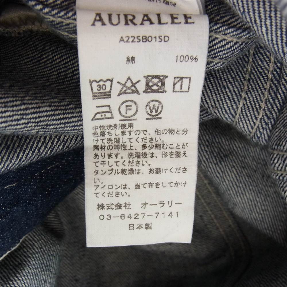 AURALEE オーラリー 22SS A22SB01SD Selvedge Light Denim Blouson デニム ジャケット 5【中古】