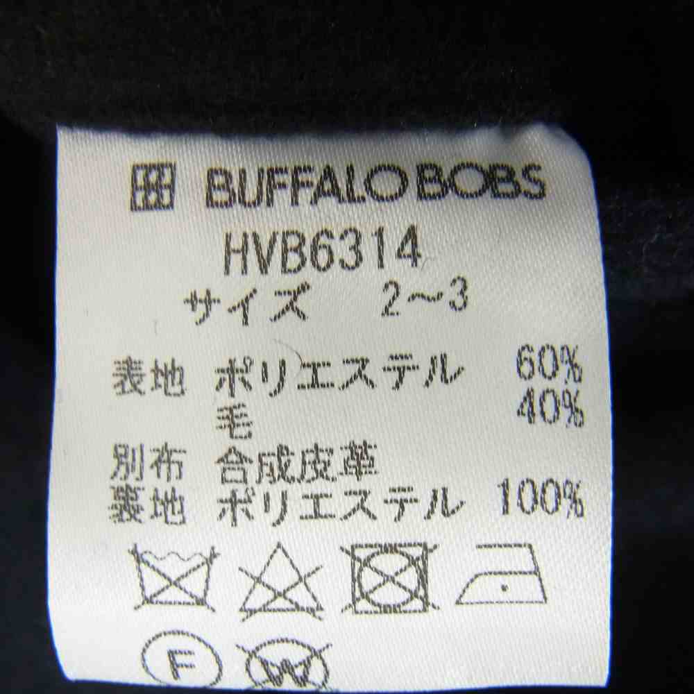 バッファローボブズ  HVB6314 ウールメルトン シングル トレンチ コート ネイビー系 2～3【中古】
