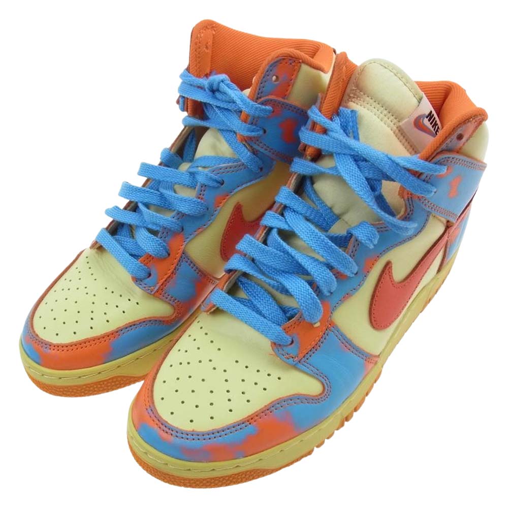 NIKE ナイキ DD9404-800 Dunk High 1985 SP Orange Acid Wash ダンク ハイ 1985 SP オレンジ アシッド ウォッシュ スニーカー ベージュ系 ライトブルー系 オレンジ系 US8【中古】